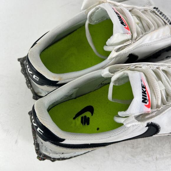 Nike Waffle Racer Crater Shoes Women's 7 White Suede Trainer Lace-Up CT1983-104 - Picture 9 of 10